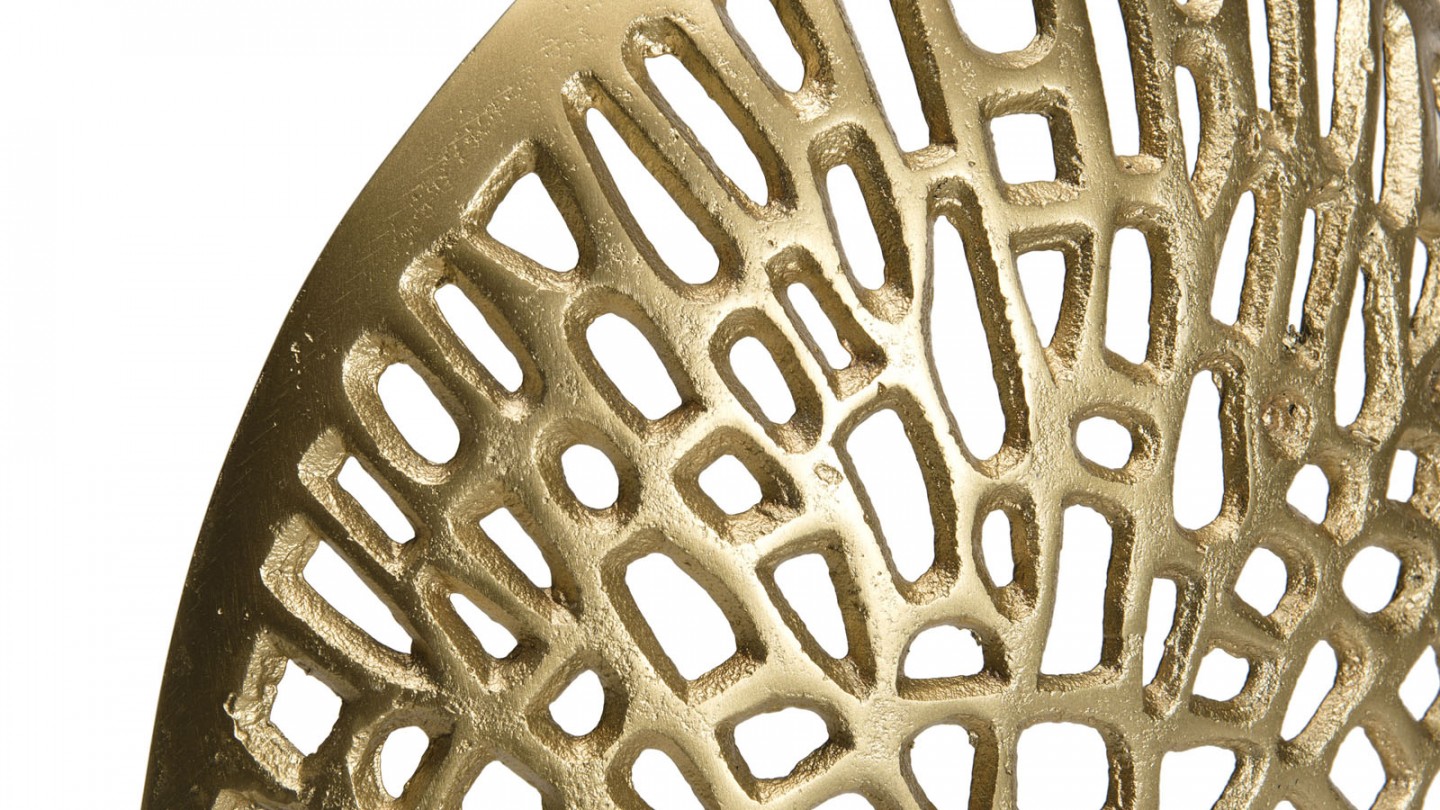 Décoration sculpture en aluminium doré - Collection Johan