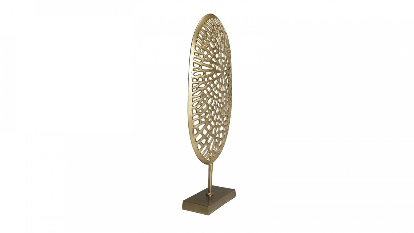 Décoration sculpture en aluminium doré - Collection Johan