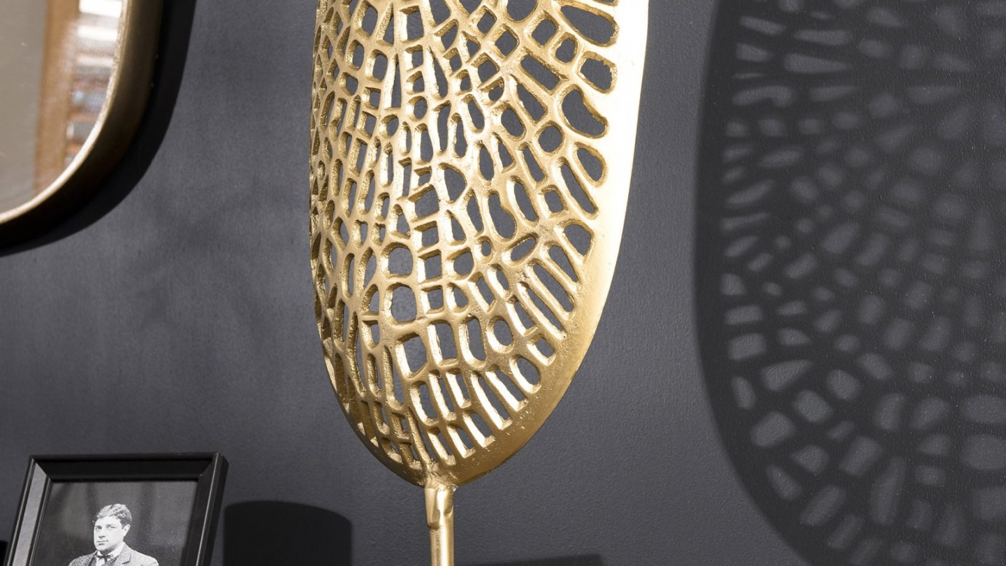 Décoration sculpture en aluminium doré - Collection Johan