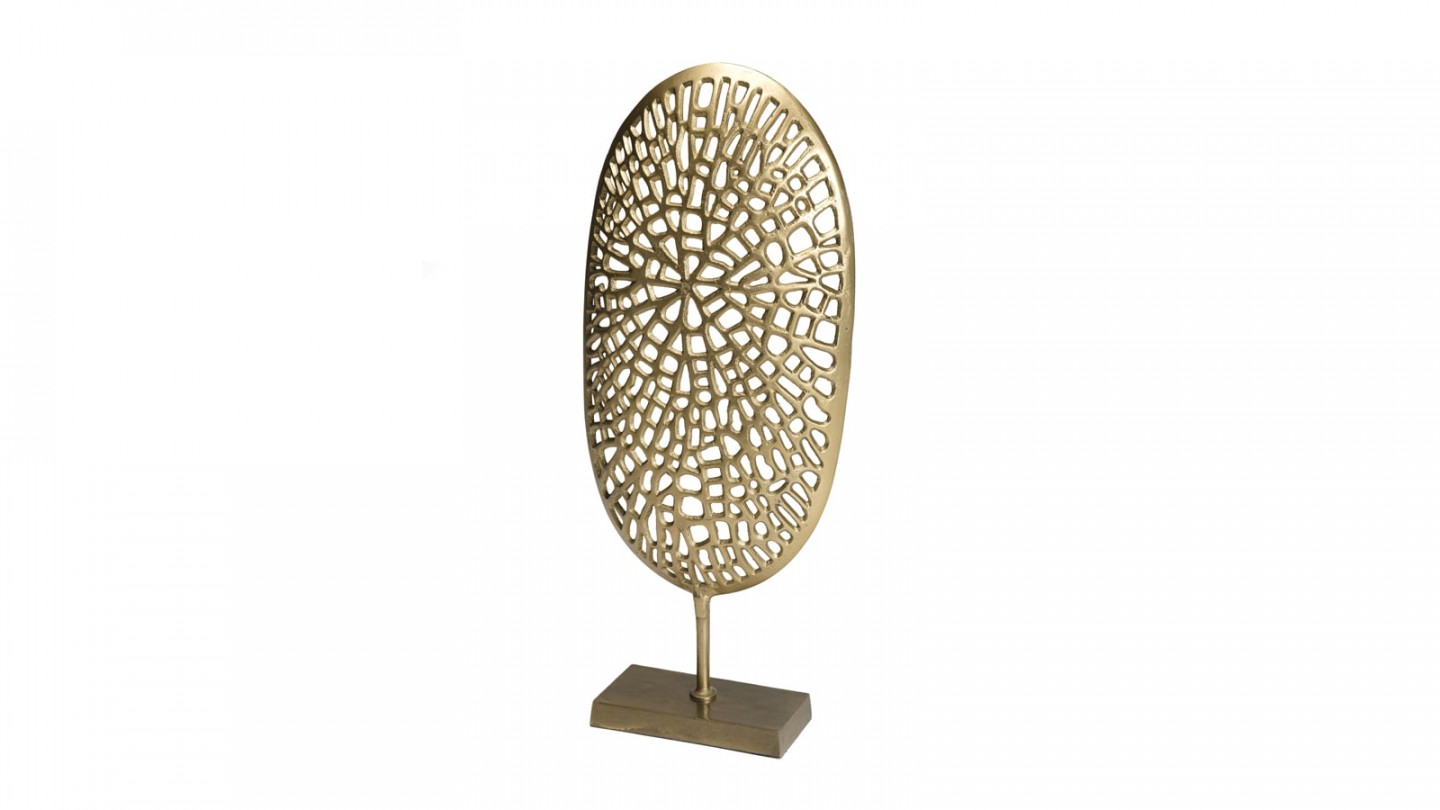 Décoration sculpture en aluminium doré - Collection Johan