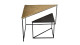 Set de 2 tables gigognes triangle en aluminium doré et noir - Collection Johan