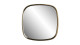 Miroir coins arrondis en aluminium doré - Collection Johan