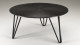 Table basse ronde 75cm en aluminium noir - Collection Johan