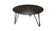 Table basse ronde 75cm en aluminium noir - Collection Johan