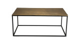 Table basse rectangulaire 98x57cm en aluminium doré - Johan