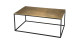 Table basse rectangulaire 98x57cm en aluminium doré - Collection Johan