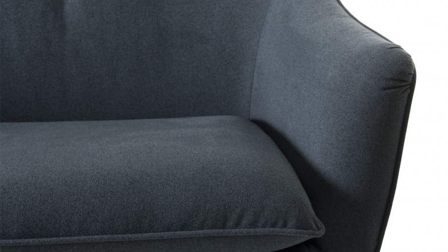 Canapé 2 places en tissu gris - Collection Nelson