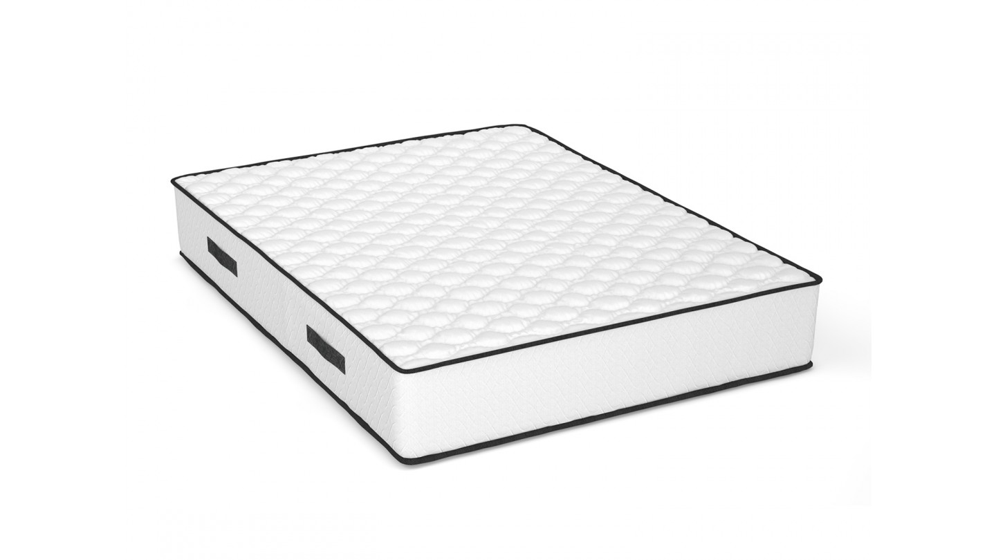 Ensemble matelas ressorts + sommier 140x190 Spring Confort Hbedding - Mousse ergonomique et ressorts ensachés.