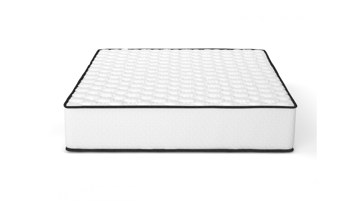 Ensemble matelas ressorts + sommier 140x190 Spring Confort Hbedding - Mousse ergonomique et ressorts ensachés.