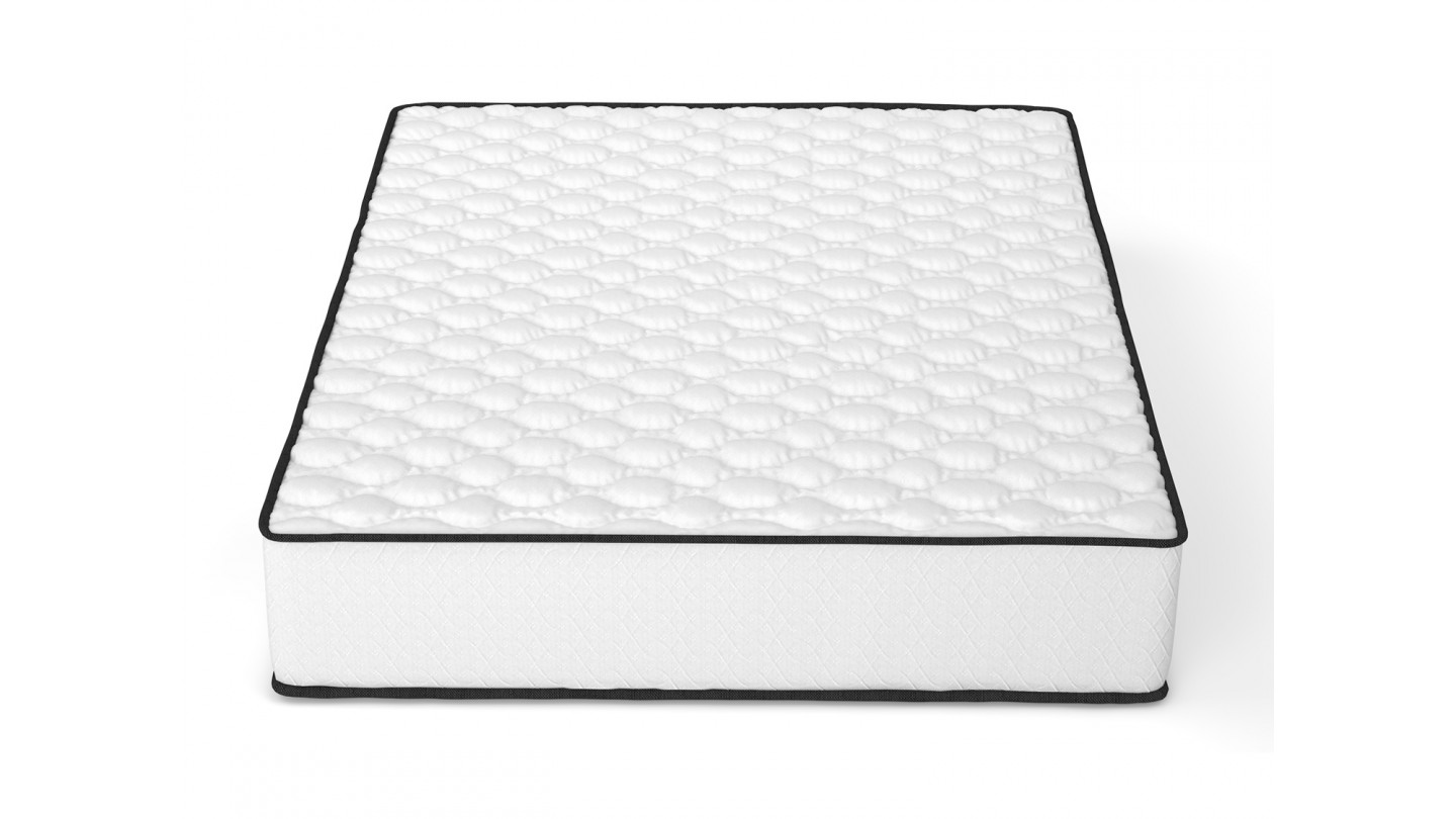 Ensemble matelas ressorts + sommier 140x190 Spring Confort Hbedding - Mousse ergonomique et ressorts ensachés.