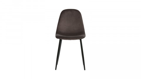 Lot de 2 chaises en velours gris - Collection Marije - Woood