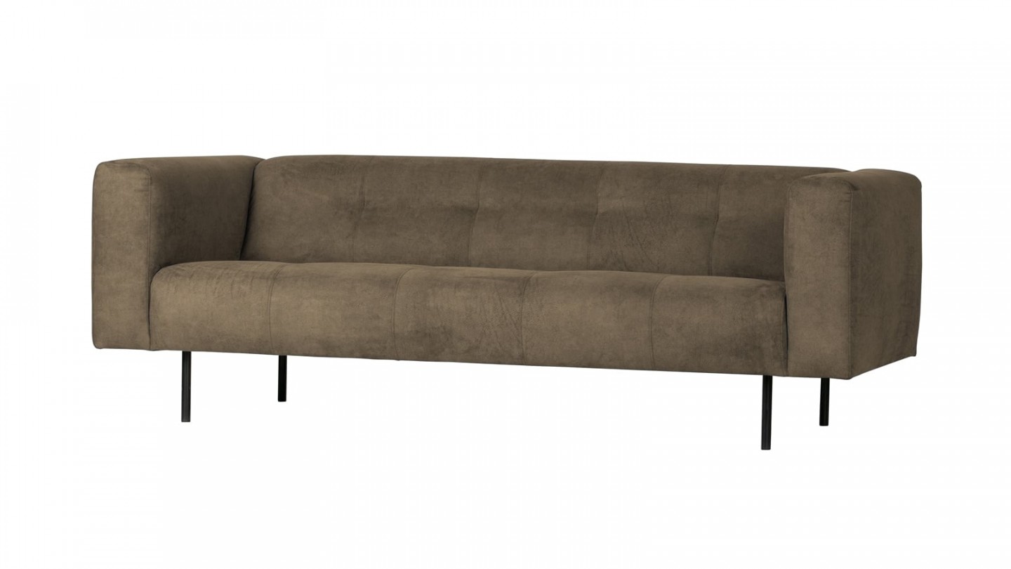 Canapé 2,5 places en simili cuir vert olive - Collection Skin - Vtwonen
