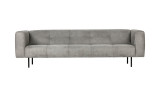 Canapé 4 places en simili cuir gris clair - Collection Skin - Vtwonen