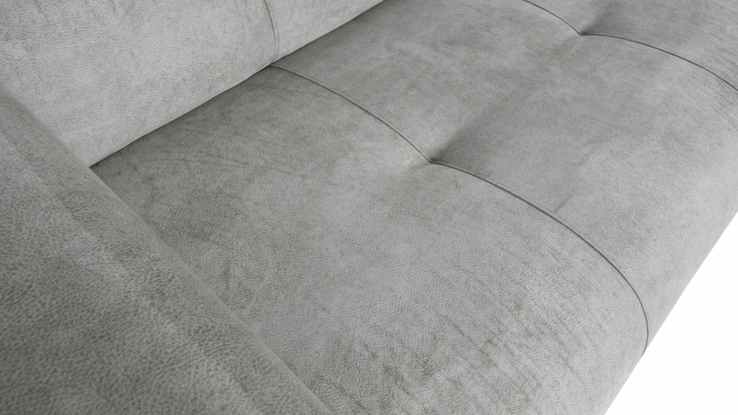 Canapé 4 places en simili cuir gris clair - Collection Skin - Vtwonen