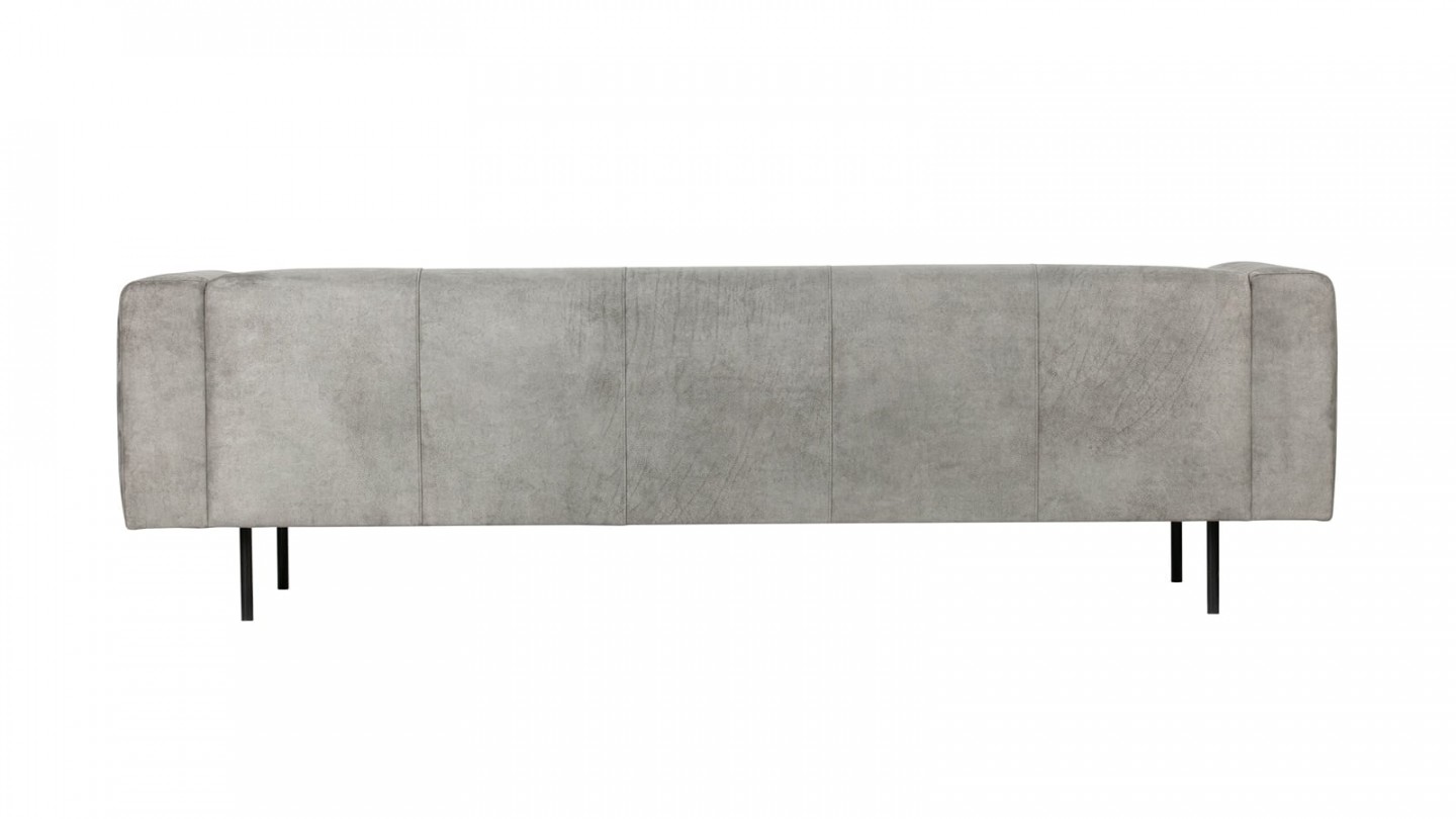 Canapé 4 places en simili cuir gris clair - Collection Skin - Vtwonen