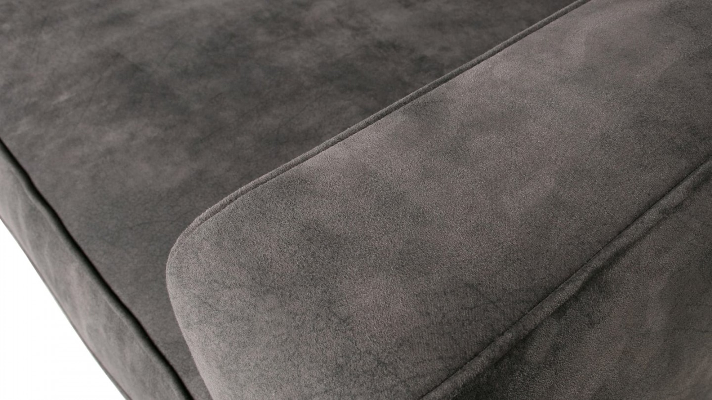 Canapé 3 places en simili cuir gris foncé - Collection Crew - Vtwonen