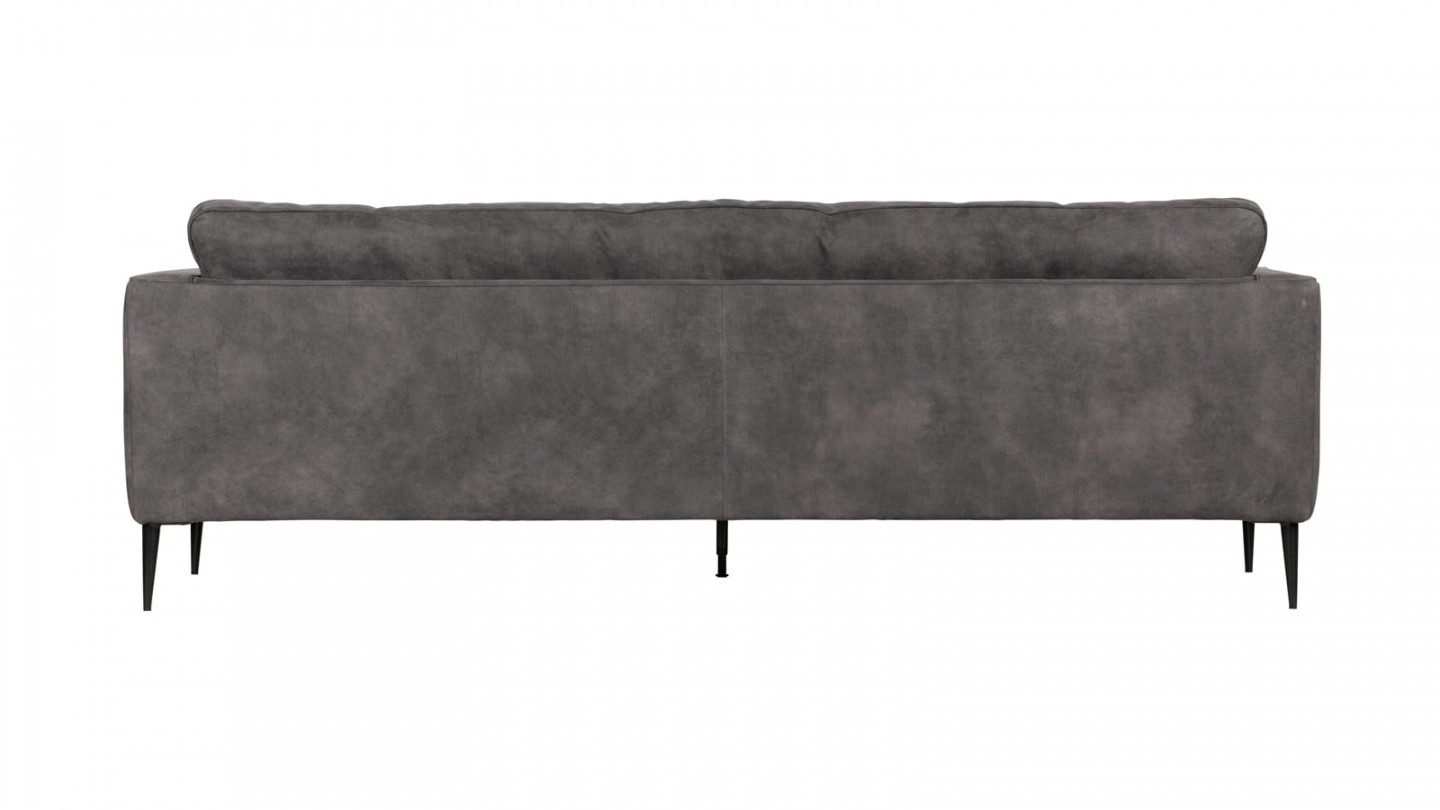 Canapé 3 places en simili cuir gris foncé - Collection Crew - Vtwonen