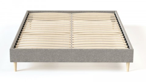 Sommier à lattes 90x200 tissu déco gris clair - Collection Chouette