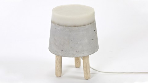 Lampe de table en béton et bois taille S - Serax
