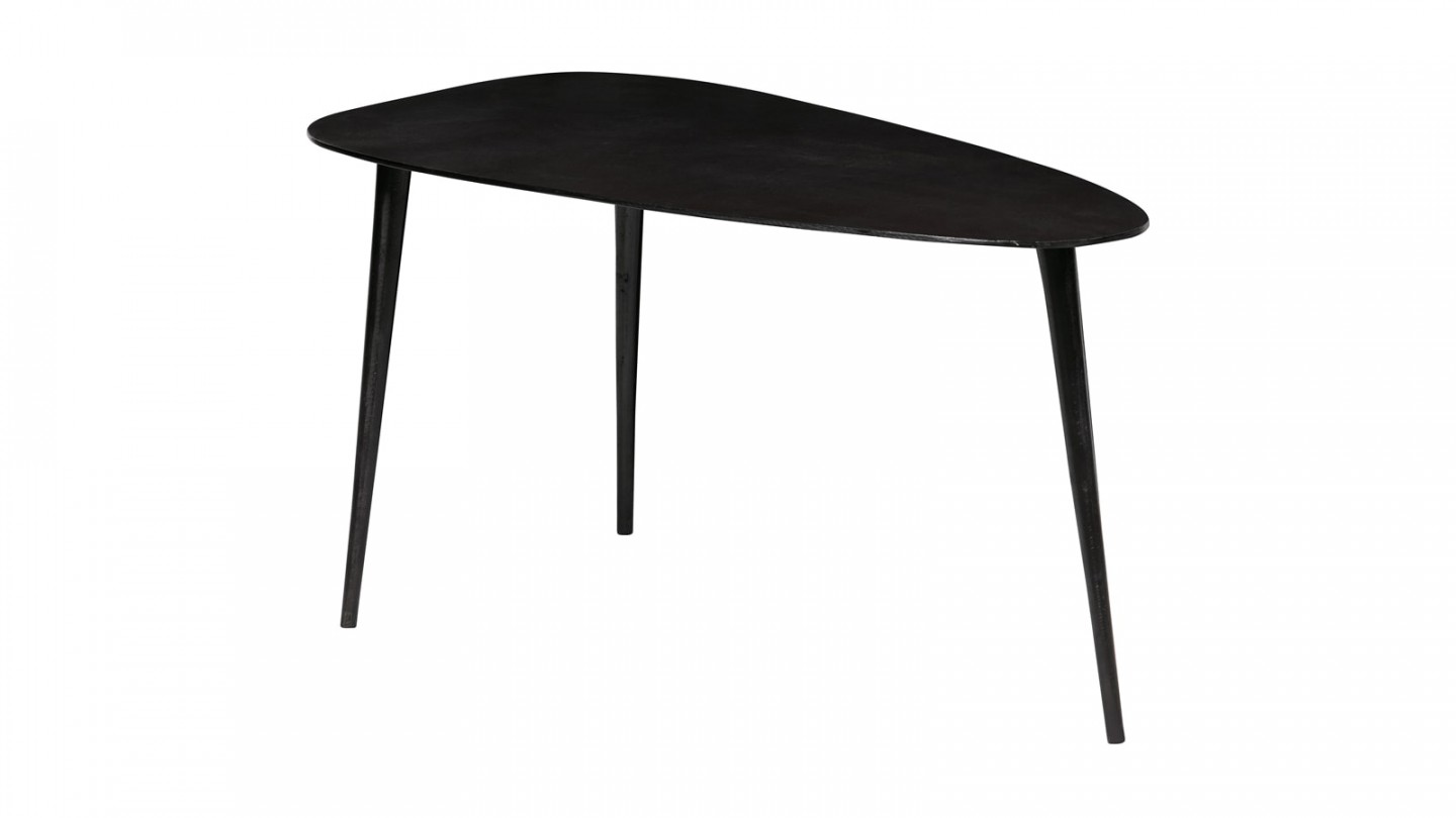 Lot de 2 tables gigognes en métal noir - Collection Abby - BePureHome