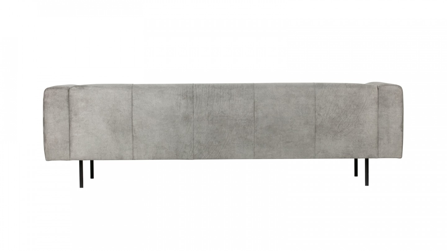 Canapé 4 places en simili cuir gris clair - Collection Skin - Vtwonen