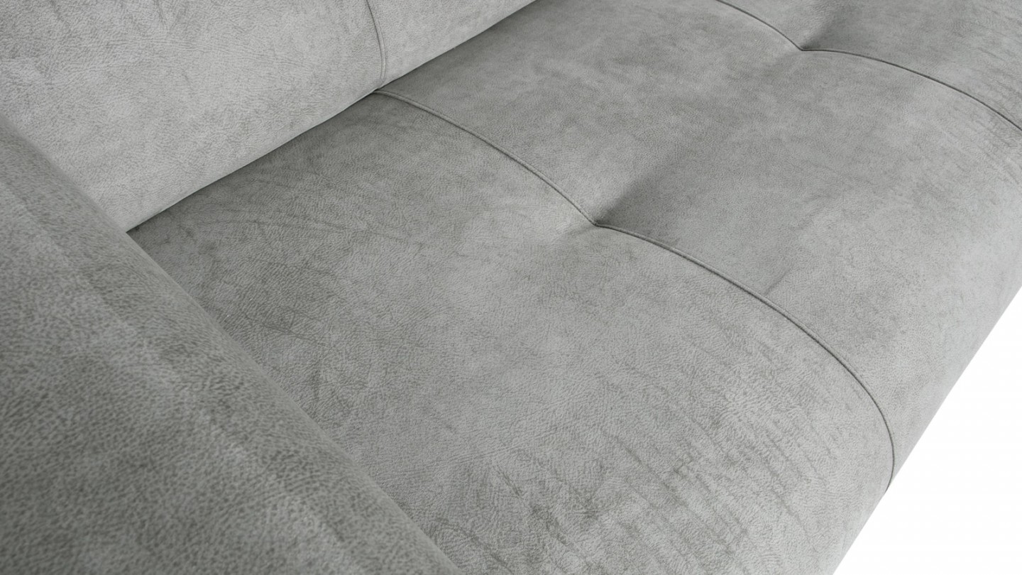 Canapé 4 places en simili cuir gris clair - Collection Skin - Vtwonen