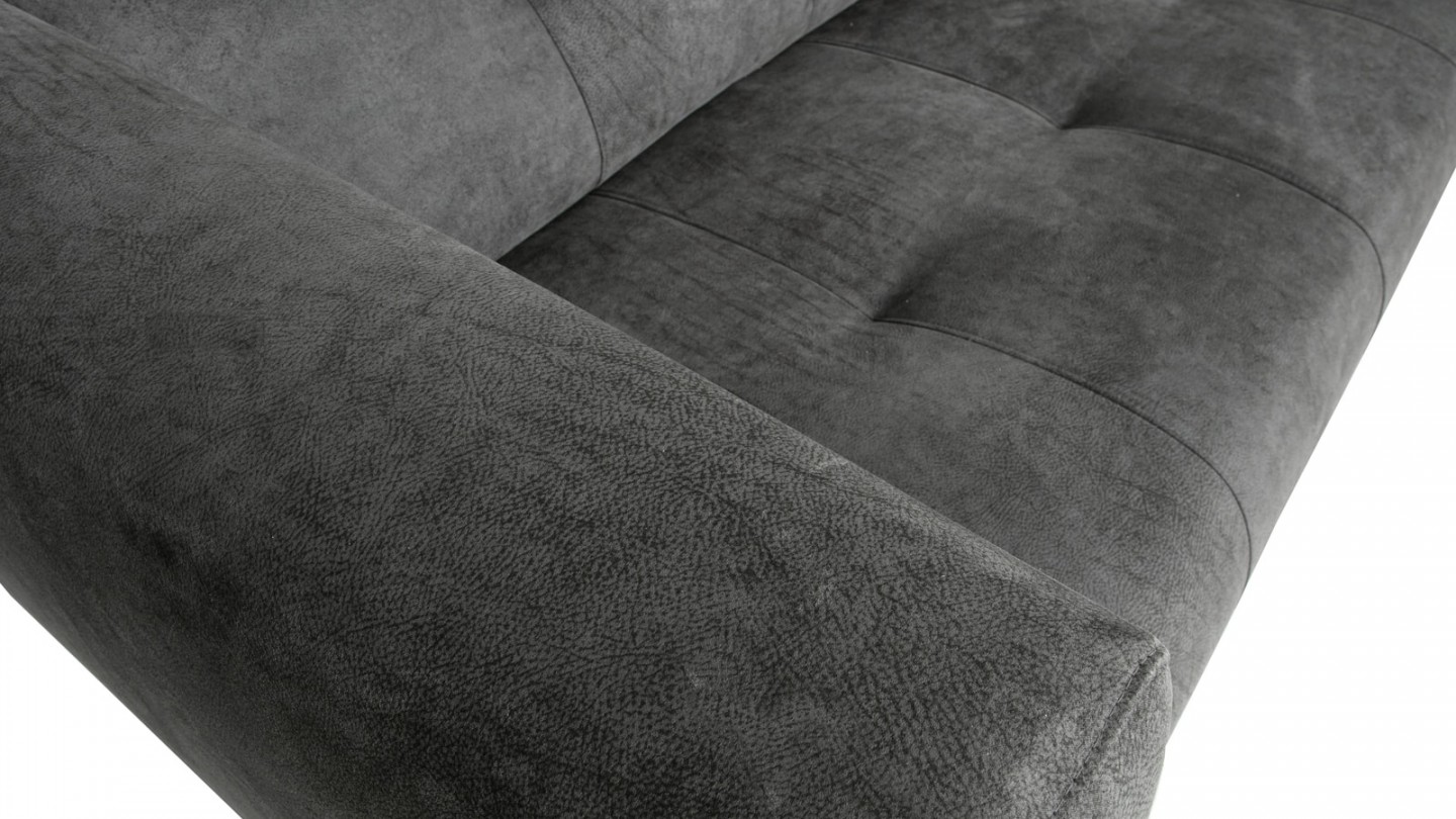 Canapé 2,5 places en simili cuir gris foncé - Collection Skin - Vtwonen