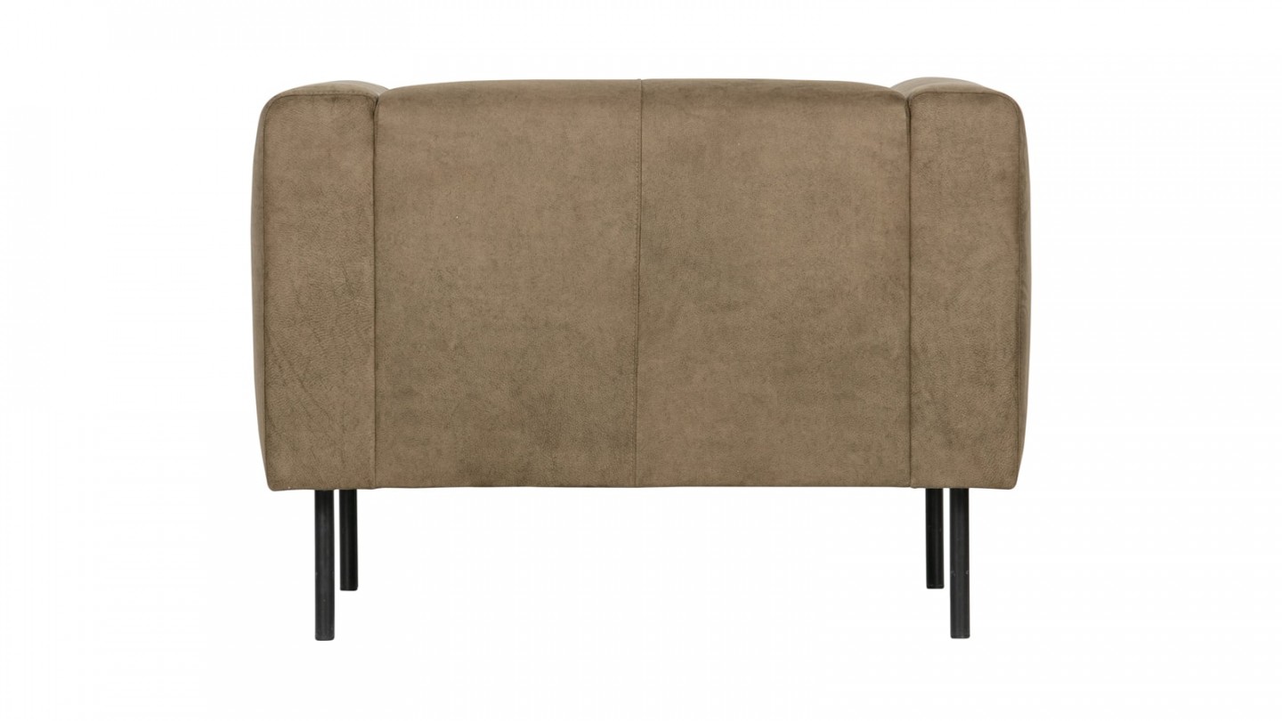 Fauteuil en simili cuir vert olive - Collection Skin - Vtwonen