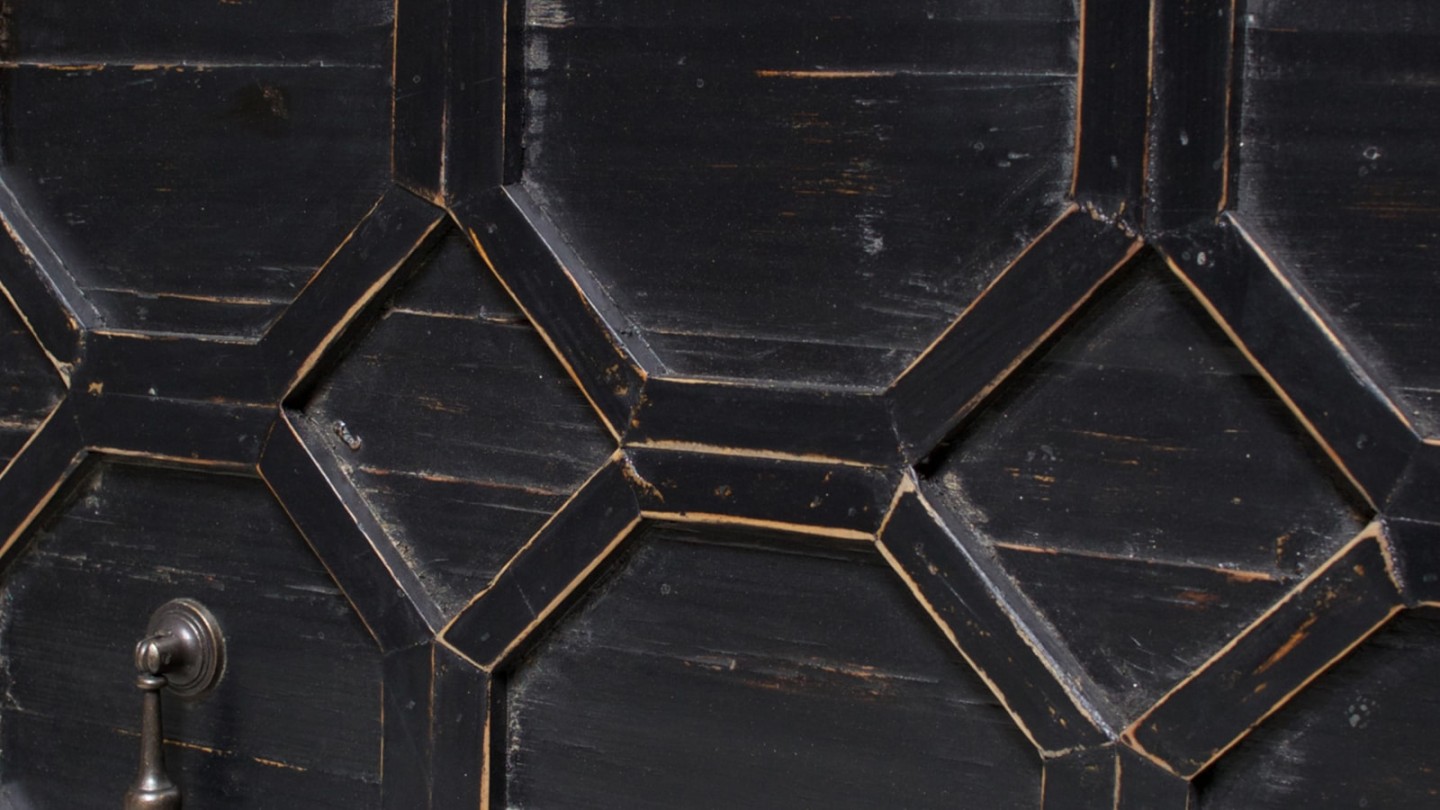 Meuble TV 2 portes en bois et métal noir - Collection Bequest - BePureHome