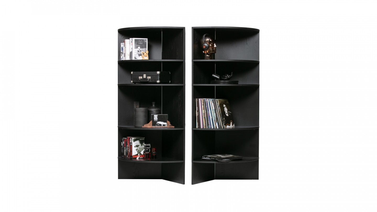Bibliothèque en bois noir - Collection Trian - Woood