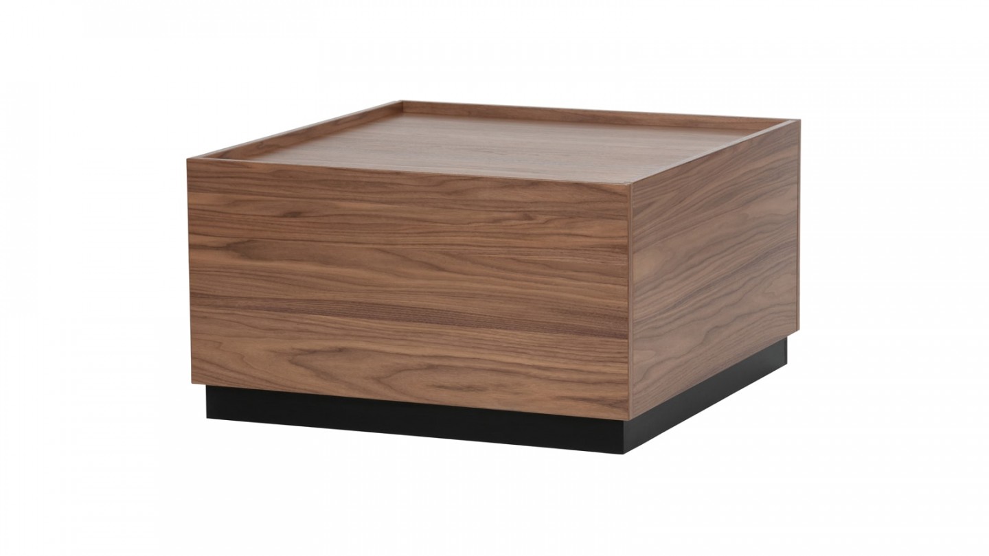 Table basse 82x82 en noyer - Collection Block - Vtwonen