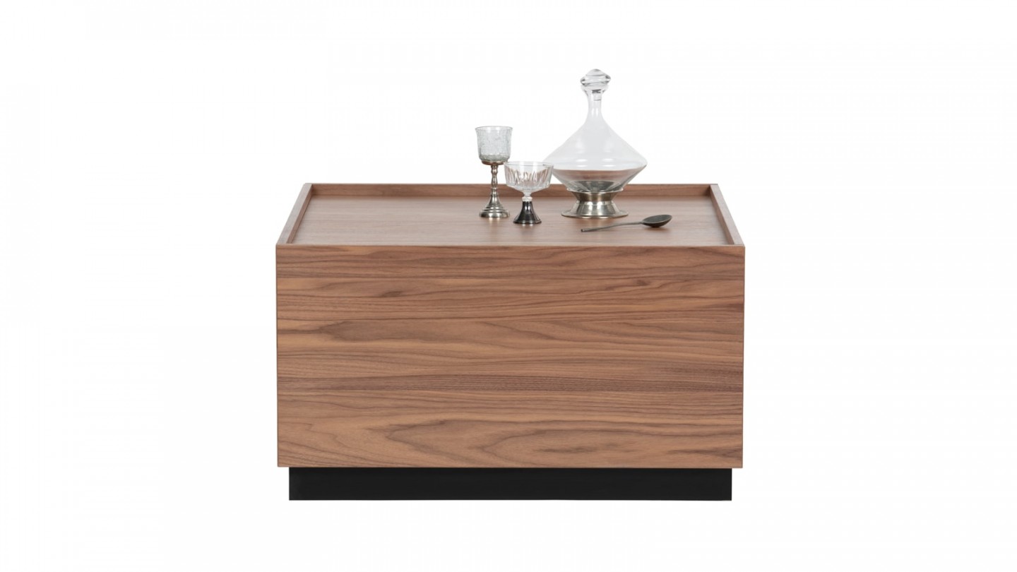 Table basse 82x82 en noyer - Collection Block - Vtwonen