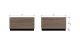 Table basse 82x82 en noyer - Collection Block - Vtwonen