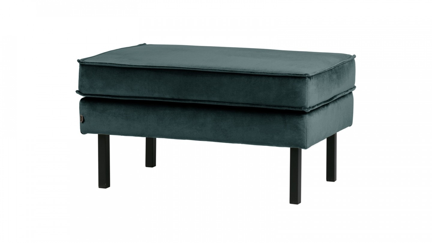 Petit banc en velours bleu - Collection Rodeo - BePureHome