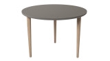 Table basse anti-rayures Ø59 cm en contre-plaqué brun et pieds en chêne clairs - Bloomingville - Collection Noa