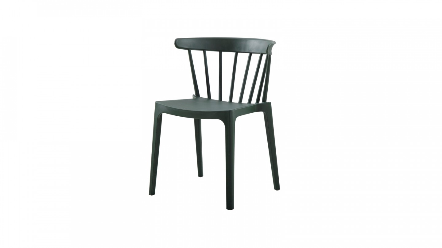 Chaise en plastique vert - Collection Bliss - Woood