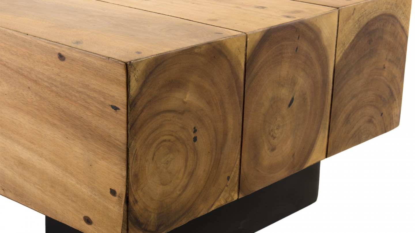 Table basse rectangulaire en bois de suar - Collection Sam