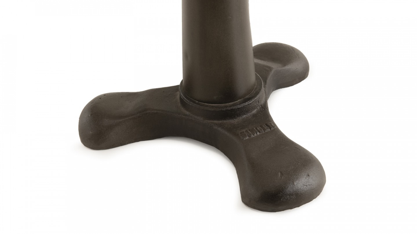 Tabouret industriel en acacia piètement métal hauteur ajustable - Collection Romain