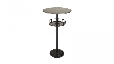 Table de bar ronde plateau en zinc piètement métal - Collection Helena