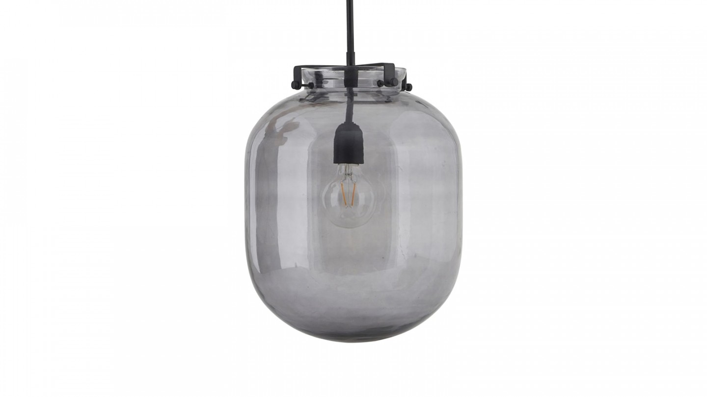 Suspension en verre gris - Collection Ball - House Doctor