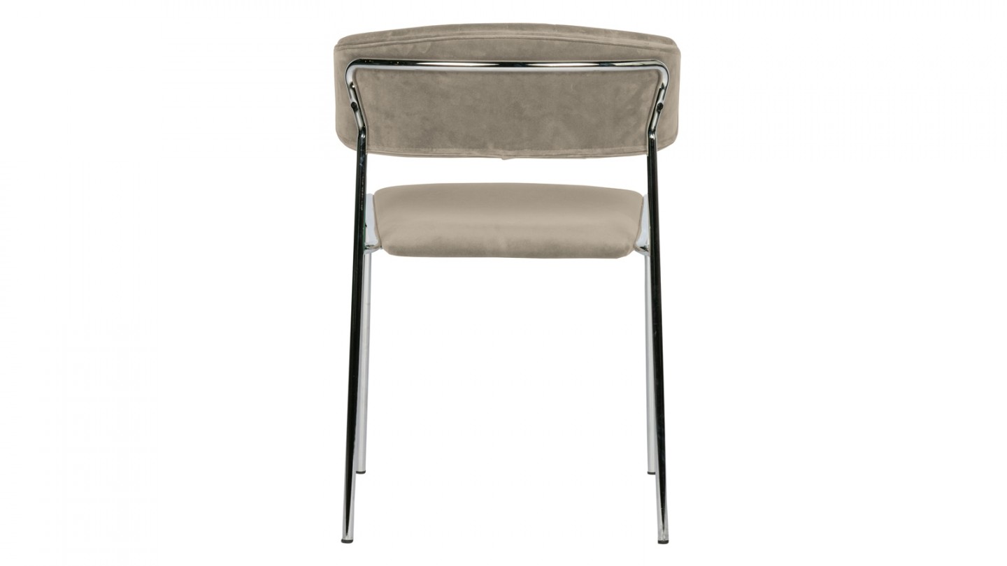 Lot de 2 chaises en velours pale - Collection Twitch - BePureHome
