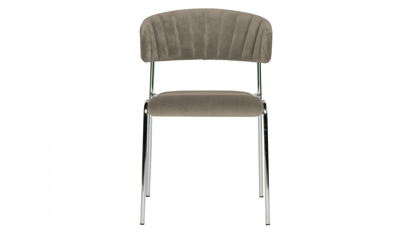 Lot de 2 chaises en velours pale - Collection Twitch - BePureHome