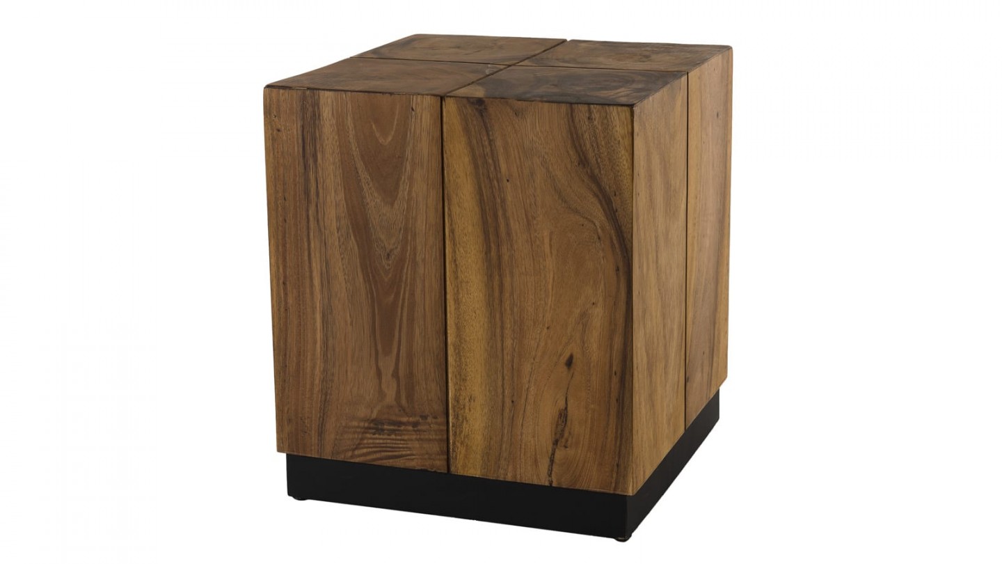 Table d'appoint carrée en bois suar - Collection Sam