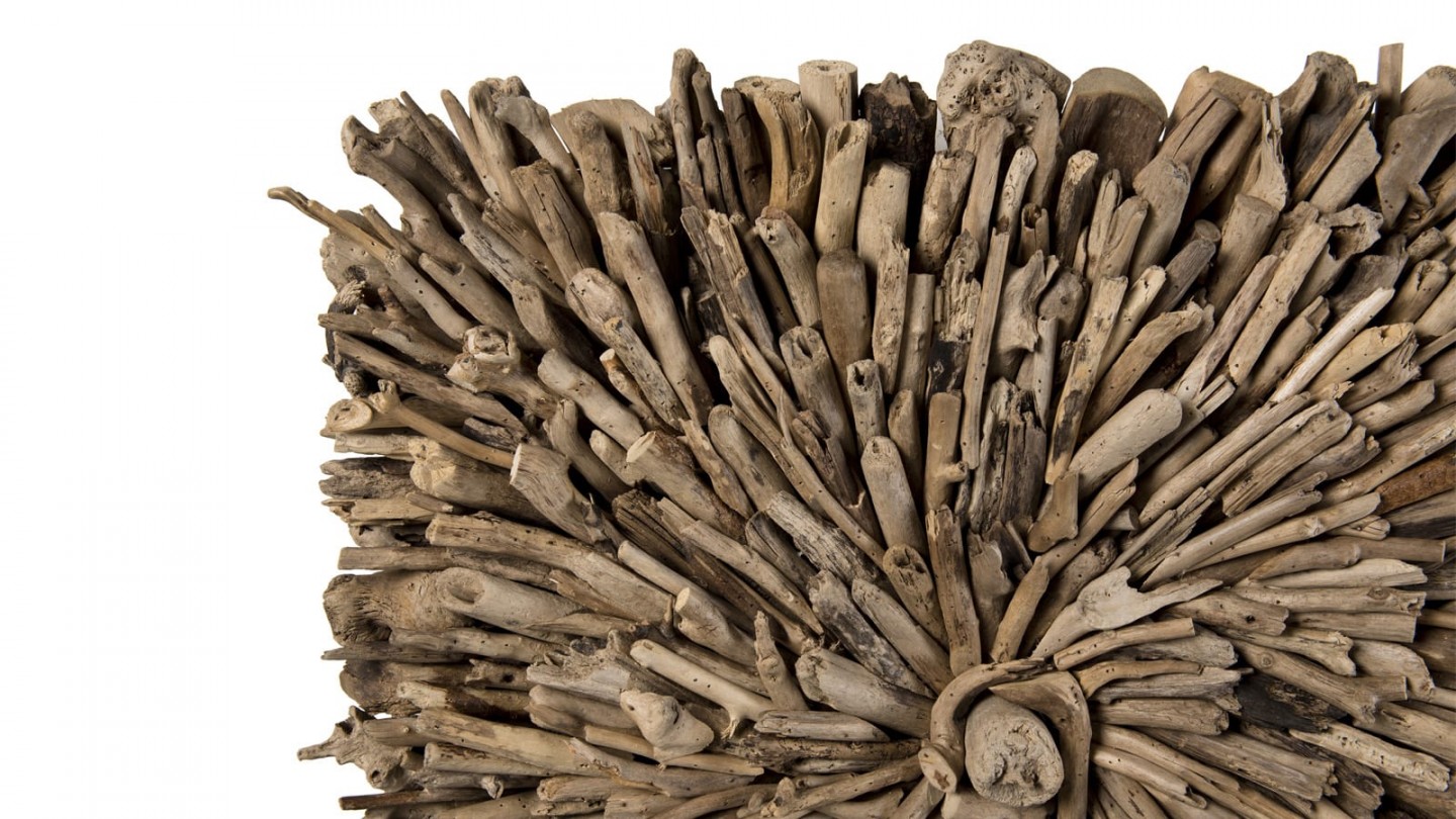 Décoration murale carrée en bois flotté - Collection Sam