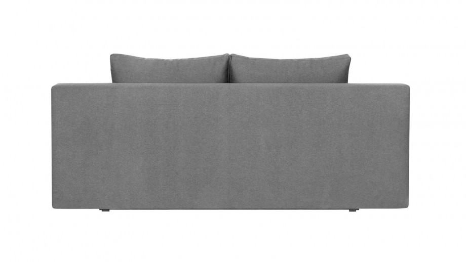 Canapé convertible 3 places avec coffre de rangement en tissu gris clair - Collection Laria