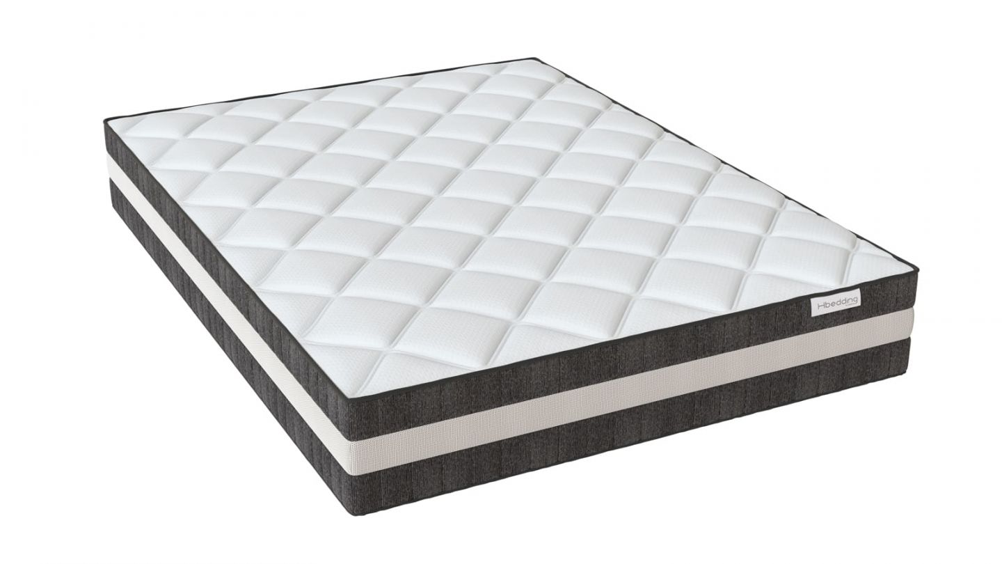 Matelas ressorts ensachés 160x200 Spring Luxe Hbedding - Mousse ergonomique haute densité et ressorts ensachés.