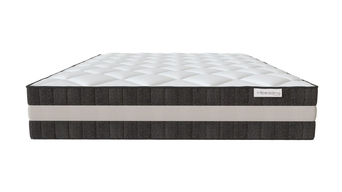 Matelas ressorts ensachés 140x190 Spring Luxe Hbedding - Mousse ergonomique haute densité et ressorts ensachés.