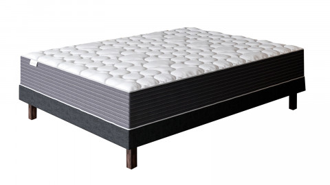 HBEDDING Ensemble matelas ressorts ensachés 90x190 + sommier à lattes -  Mousse HR - Hygiospring