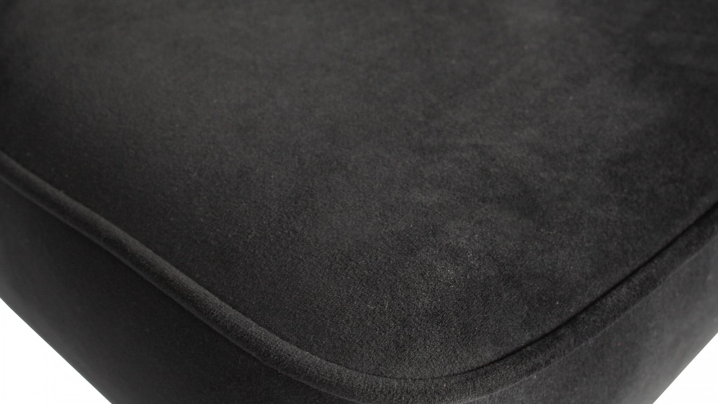 Tabouret de bar 80cm en velours noir - Collection Vogue - BePureHome