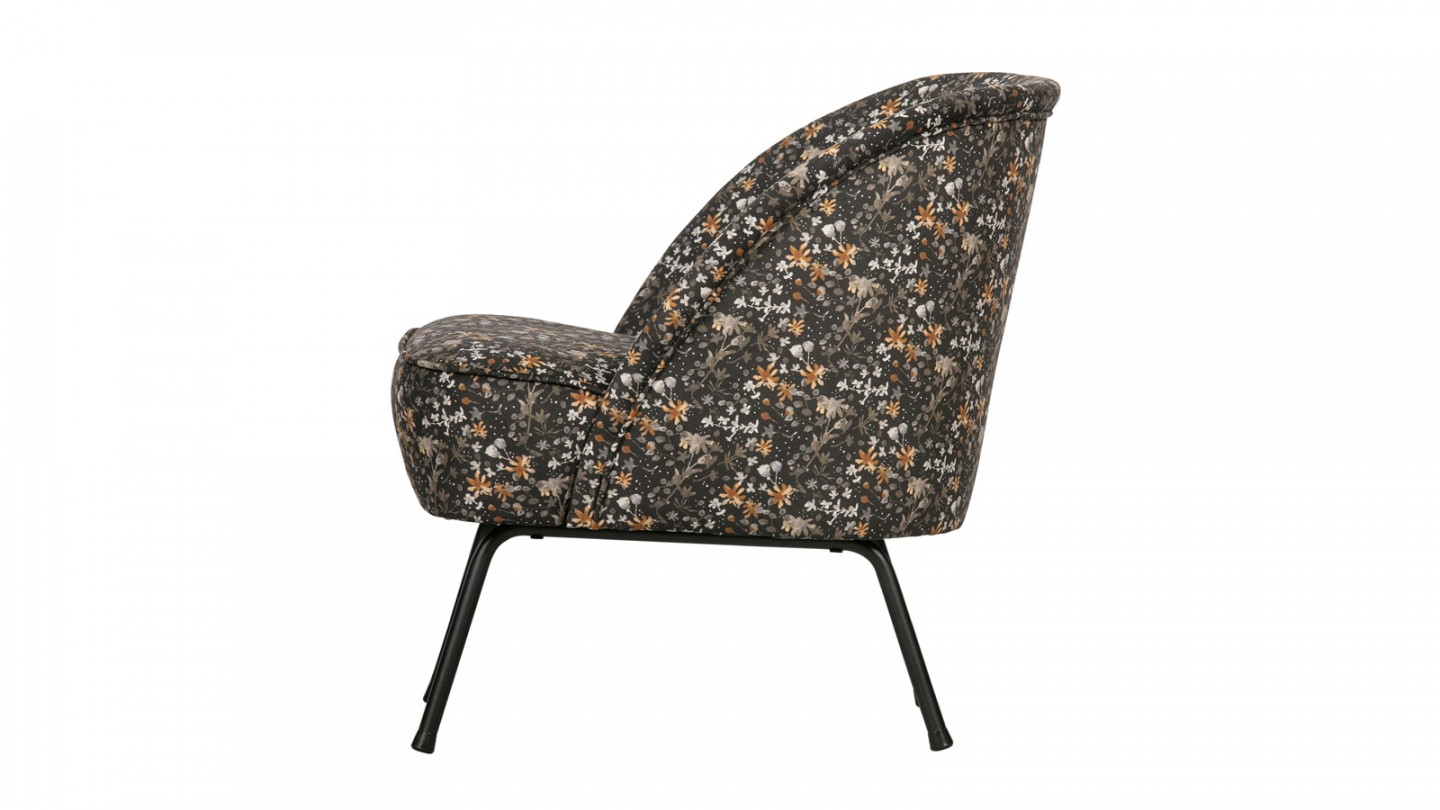 Fauteuil en velours imprimé aquarelle - Collection Vogue - BePureHome